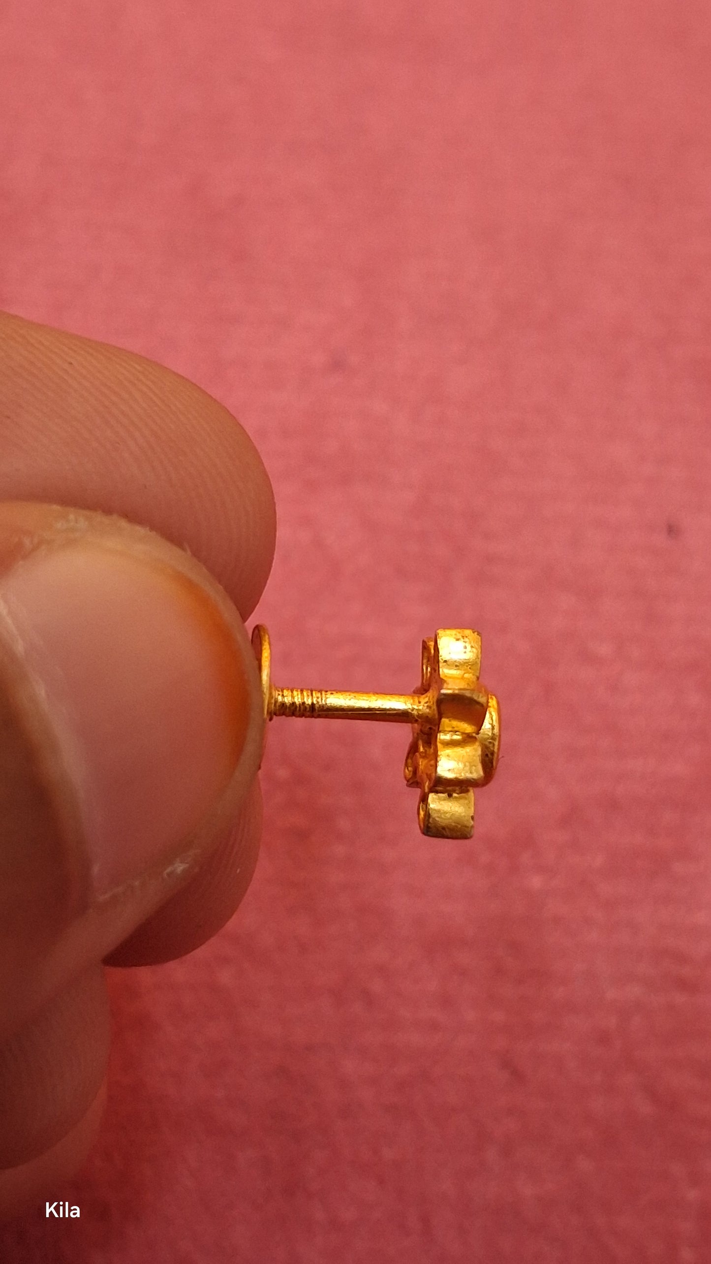 92.5 Silver Gold Plated Stud Earrings | Stylish Sleek Design | Jewellery