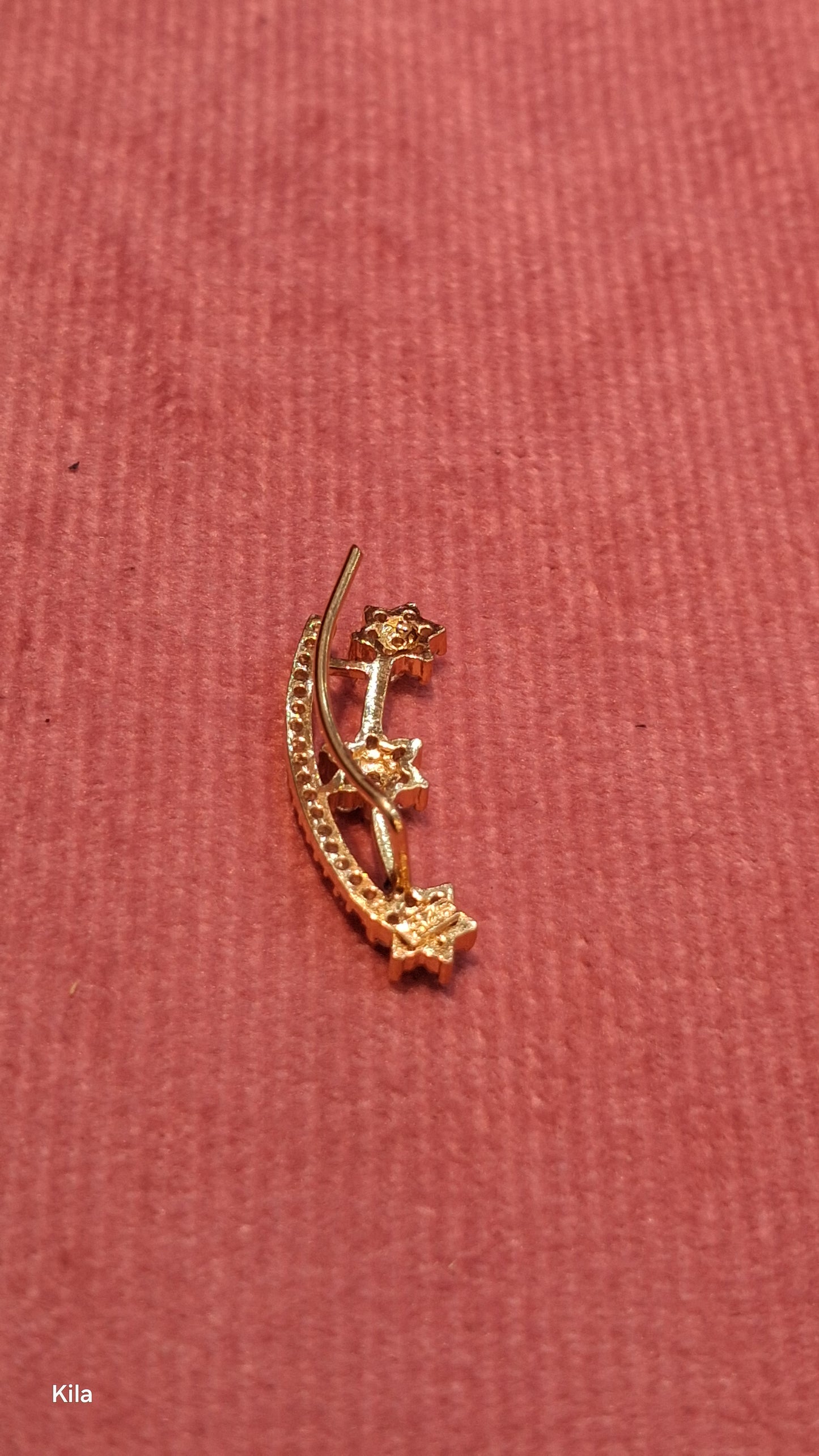 92.5 Silver Gold Plated Earcuff | Sleek Minimal Design | Stylish Jewellery