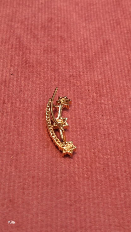 92.5 Silver Gold Plated Earcuff | Sleek Minimal Design | Stylish Jewellery