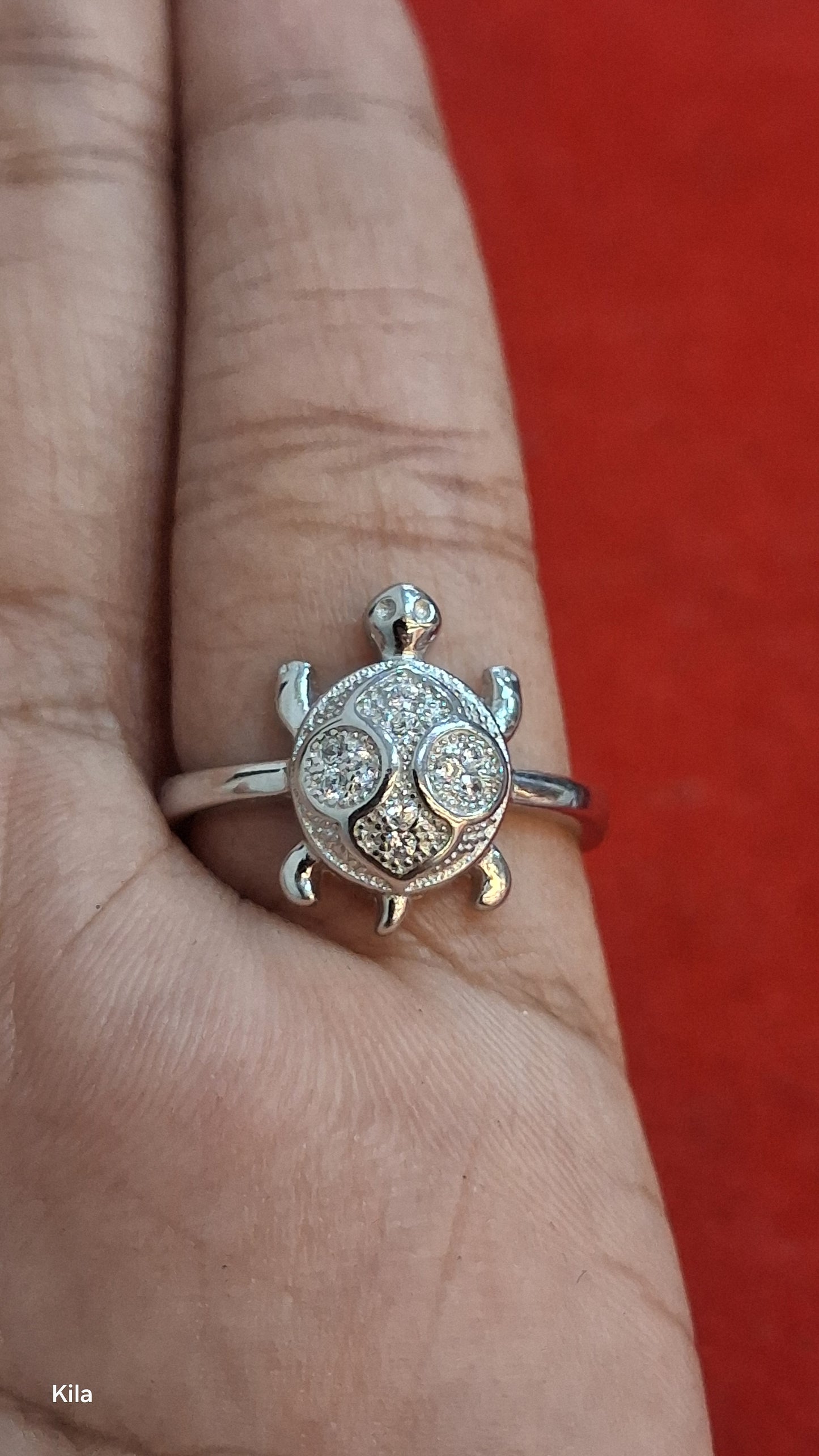 92.5 Silver Stylish Tortoise Ring | Elegant Symbolic Design | Daily Wear Jewellery