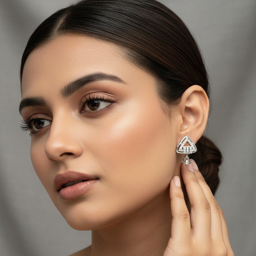92.5 Silver Earrings | Stylish Classic Design | Elegant Jewellery
