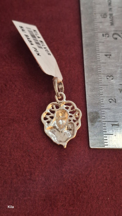 92.5 Silver Sai Baba Pendant | Spiritual Blessings Design | Stylish Jewellery