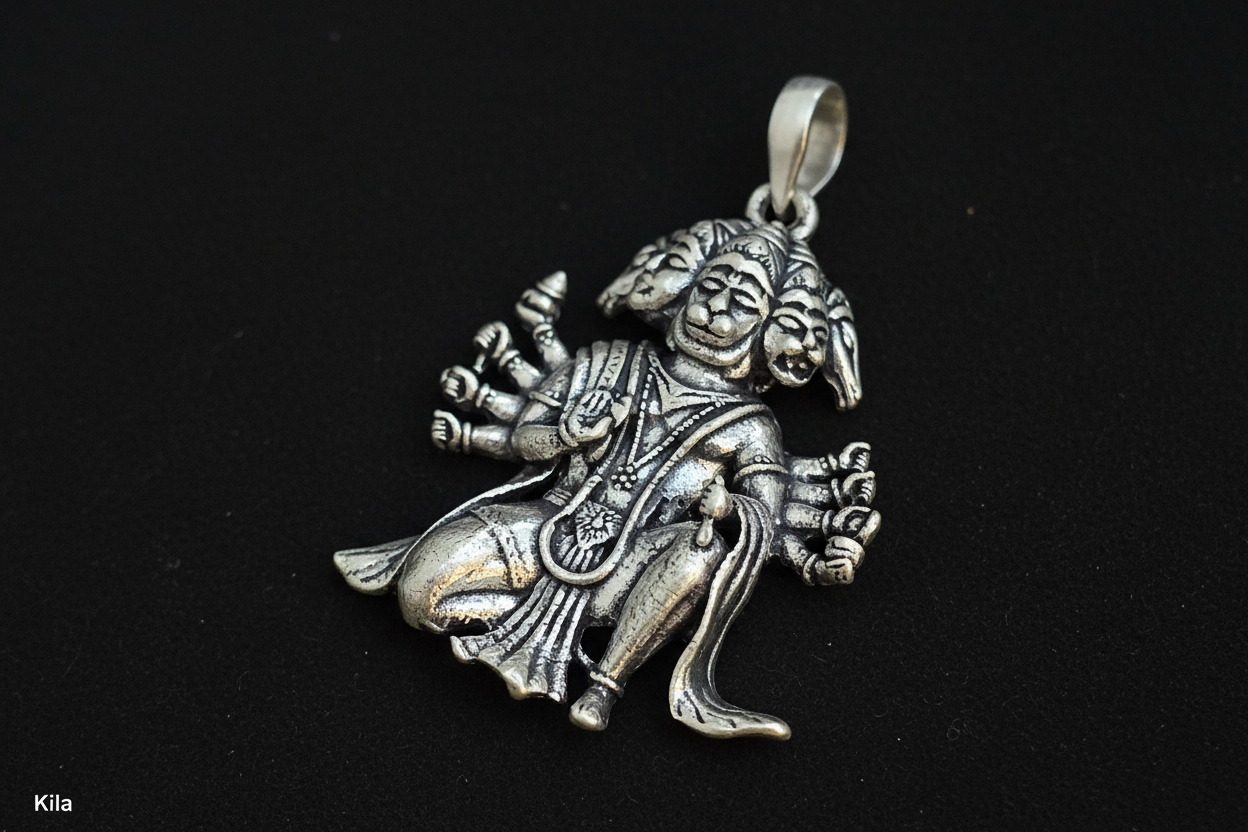 925 Silver Hanuman Ji Pendant | Stylish Spiritual Design | Divine Jewellery