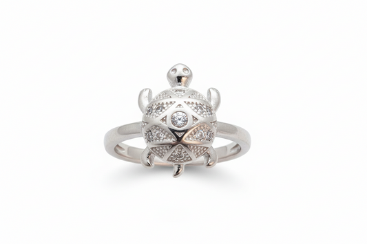 92.5 Silver Minimal Tortoise Ring | Stylish Simple Design | Everyday Jewellery