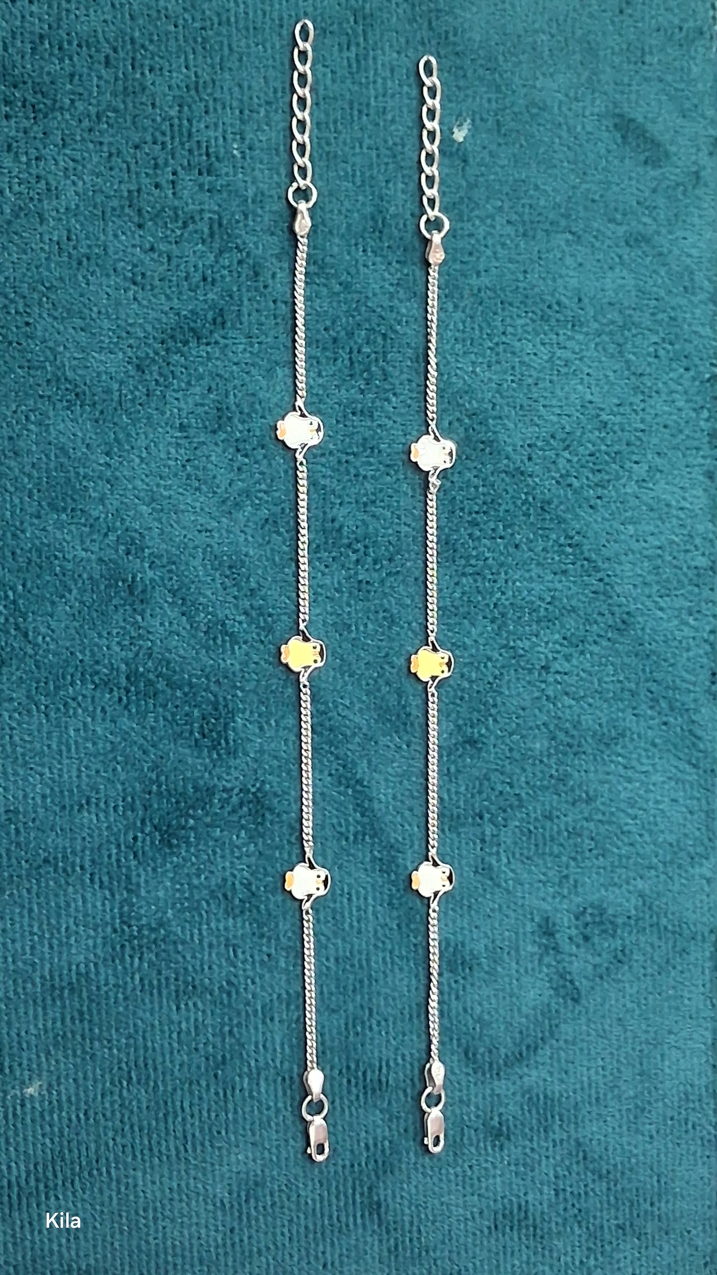 92.5 Silver Kids Penguin Anklets | Stylish Cute Design | Elegant Jewellery