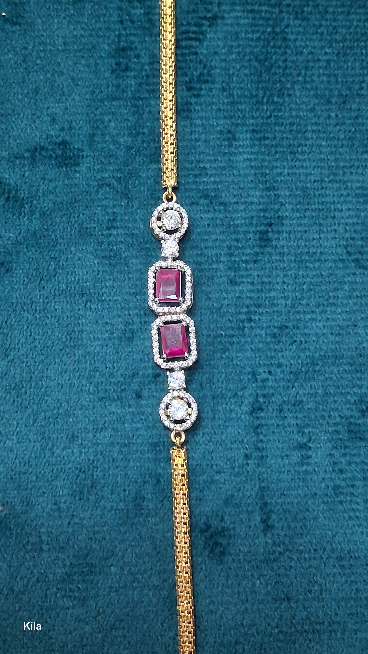 92.5 Silver Gold Plated Bracelet | Stylish Premium Finish | Elegant Jewellery