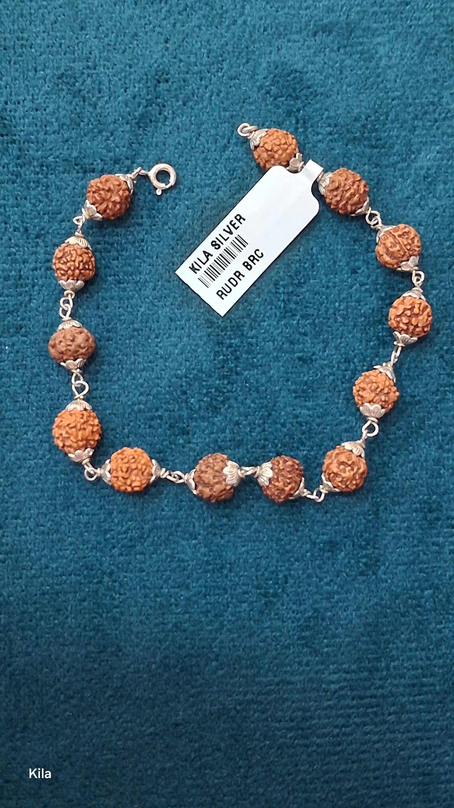 92.5 Silver Rudraksha Bracelet 8 Inches | Stylish Spiritual Design | stylish finish and Elegant Jewellery