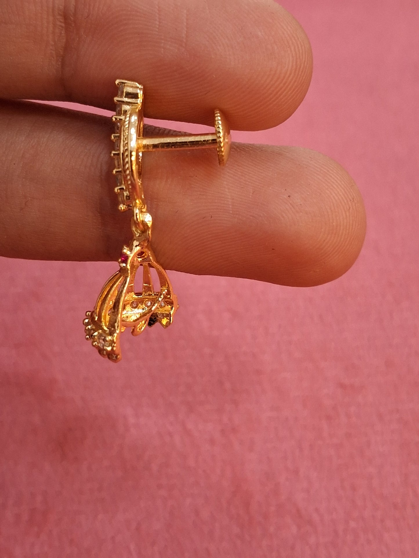 92.5 Silver Gold Plated Stylish Jhumki | Traditional Elegant Design | Jewellery