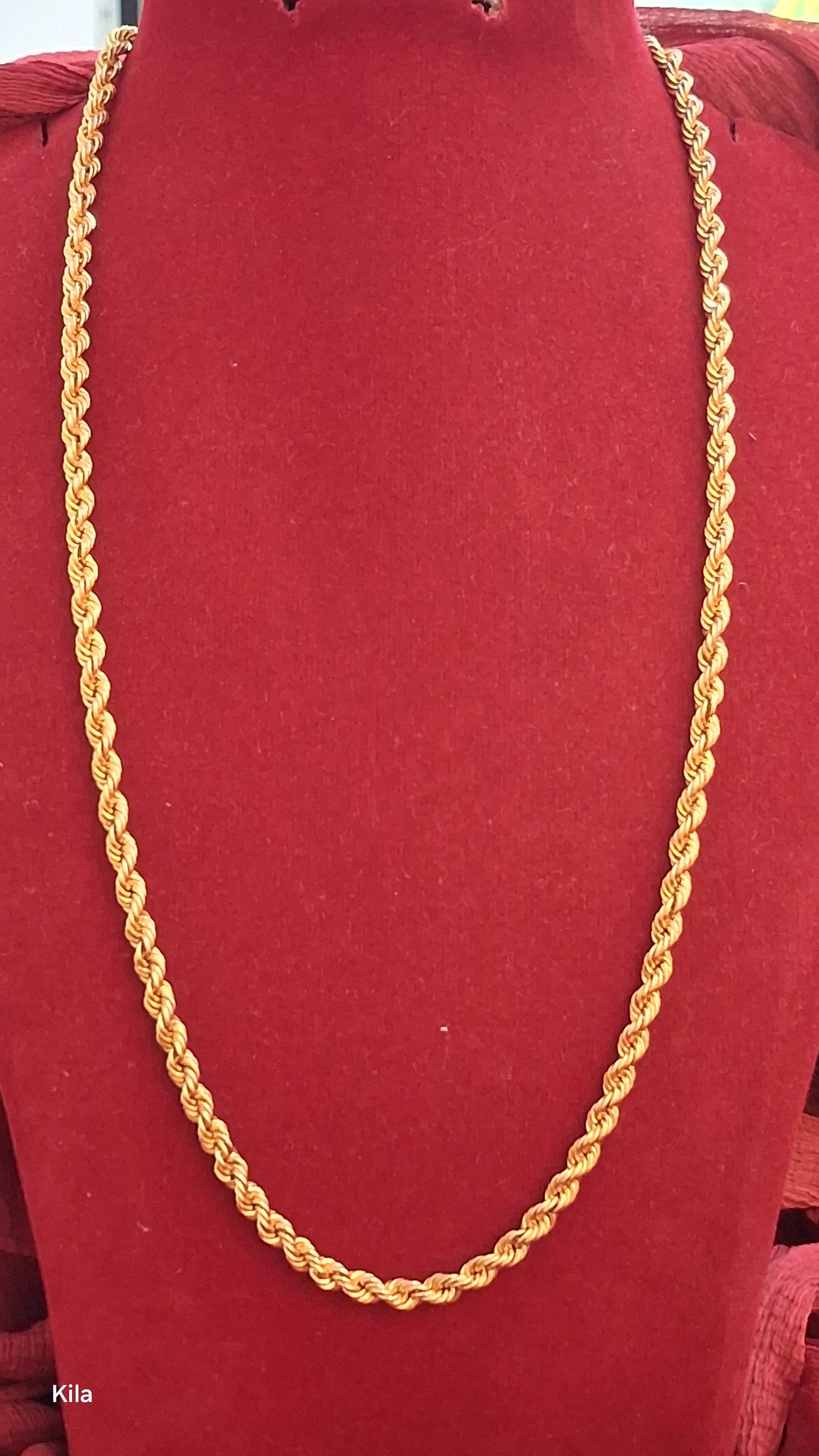 92.5 Silver Gold Plated Thaali Chain 21 Inches | Stylish Classic Design | Elegant Jewellery