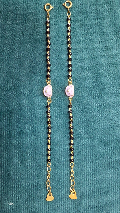 92.5 Silver Kids Anklets | Stylish Minimal Finish | Elegant Kids Jewellery