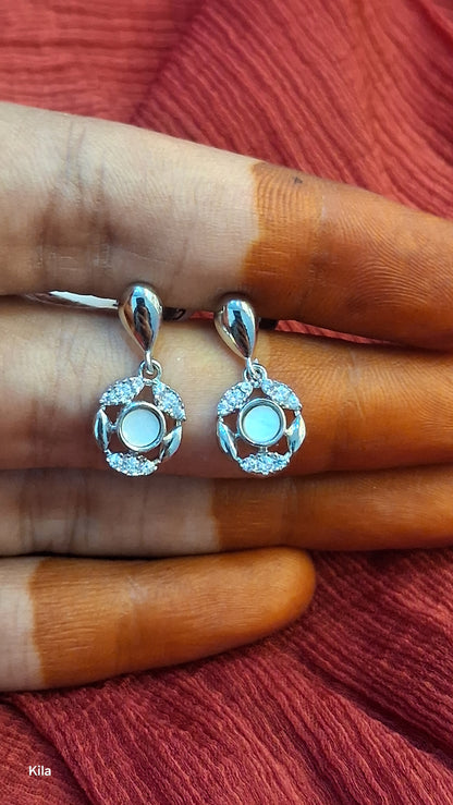92.5 Silver Earrings | Stylish Minimal Design | Elegant Jewellery