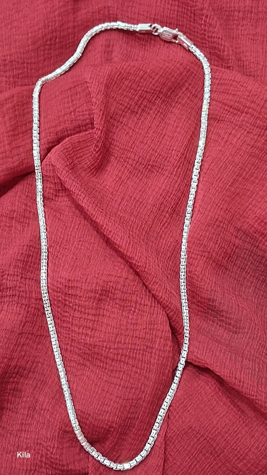 92.5 Silver Men’s Chain 20 Inches | Stylish Refined Design | Elegant Jewellery