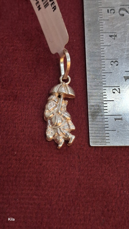 92.5 Silver Vinayaka Pendant | Auspicious Spiritual Design | Elegant Jewellery