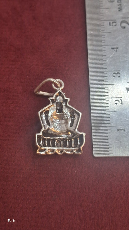 92.5 Silver Oxidised Lakshmi Devi Pendant | Traditional Prosperity Design | Jewellery