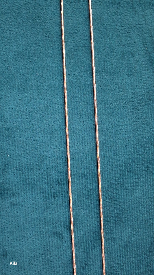 Silver stylish rose gold plated anklets