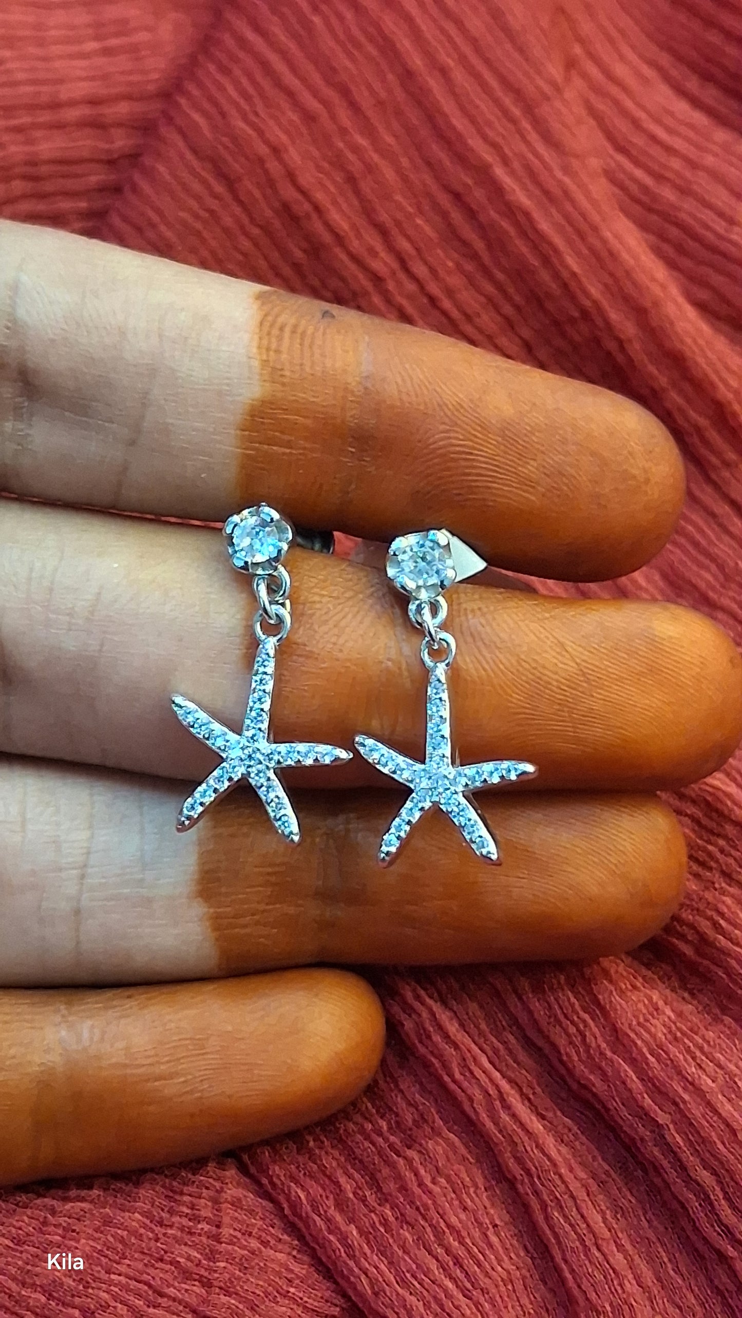92.5 Silver Star Earrings | Stylish Trendy Design | Elegant Jewellery