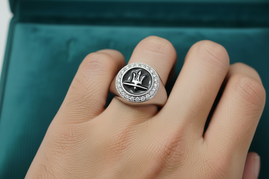 92.5 Silver Men’s Ring Size 20 | Stylish Bold Finish | Elegant Jewellery