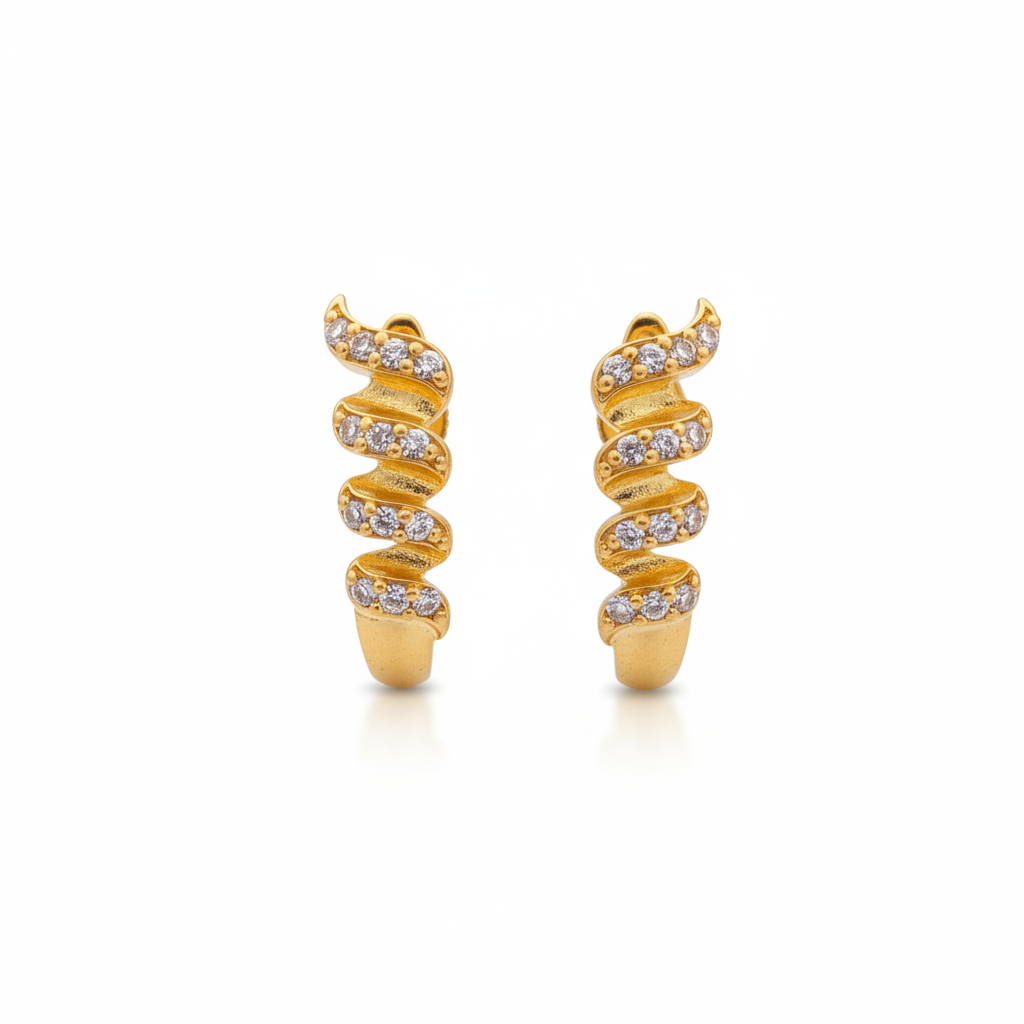 92.5 Silver White Stone Stylish Earrings | Premium Sparkle Design | Jewellery