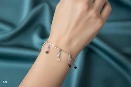 92.5 Silver Charm Bracelet | Stylish Trendy Design | Elegant Jewellery