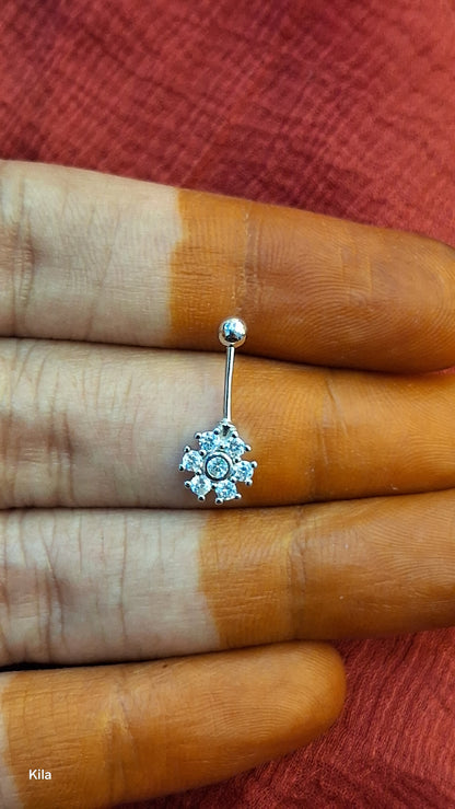92.5 Silver Flower Bugadi | Stylish Elegant Floral Design | Traditional Jewellery
