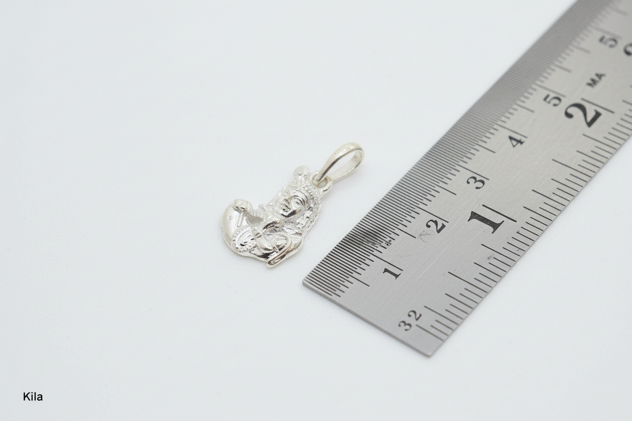 92.5 Silver Krishna Pendant | Divine Love Design | Elegant Jewellery