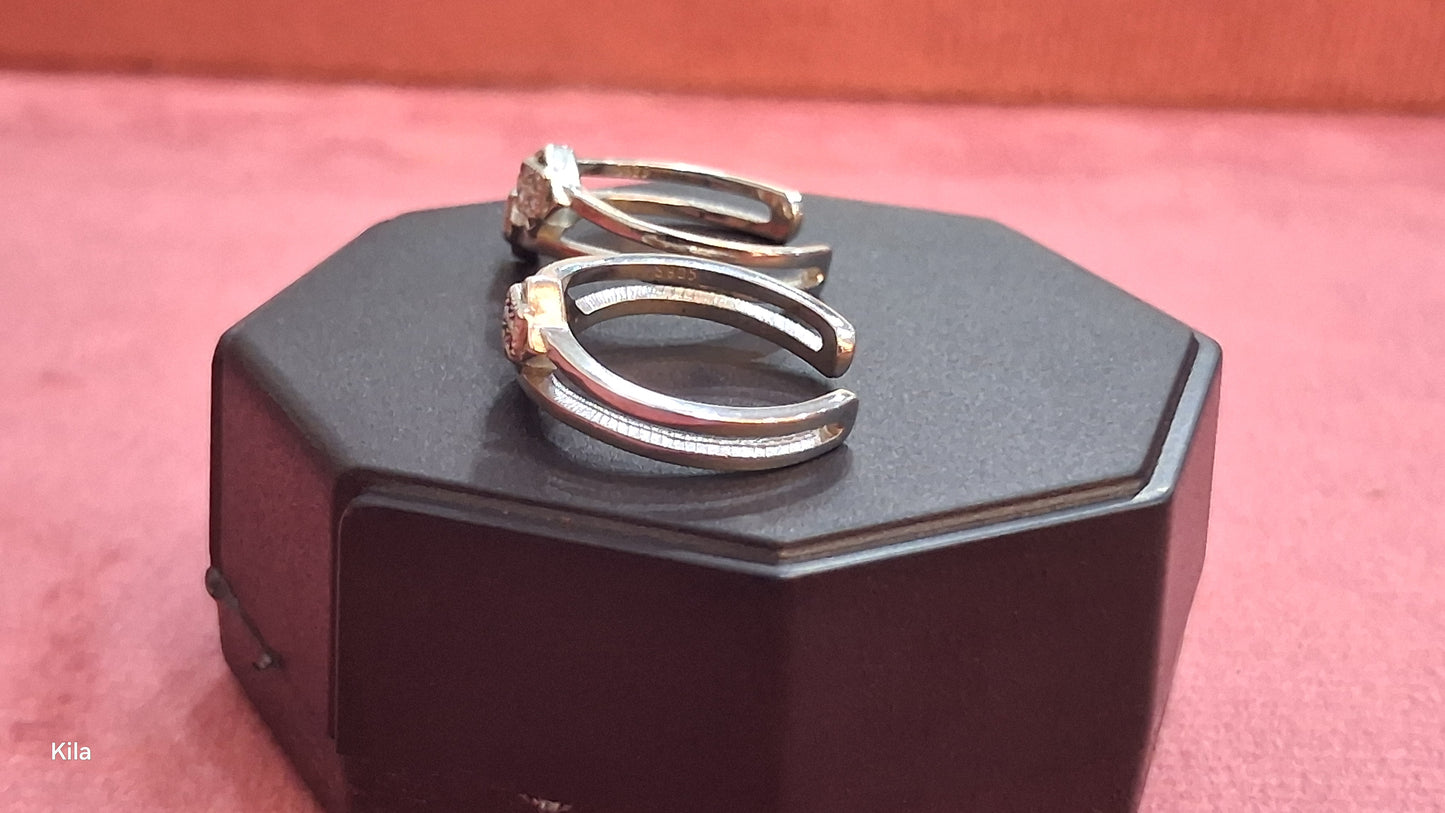 92.5 Silver Elegant Toe Rings | Smooth Finish Design | Stylish Jewellery
