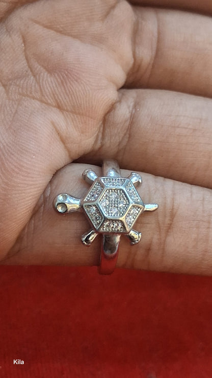 92.5 Silver Tortoise Ring | Premium Feng Shui Inspired Design | Stylish Jewellery