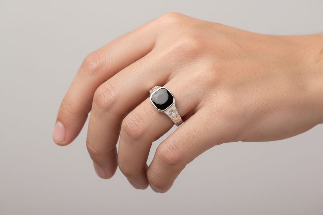 92.5 Silver Men’s Ring Size 23 | Stylish Refined Design | Elegant Jewellery