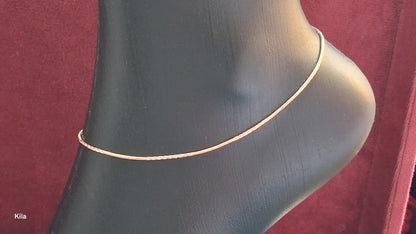 92.5 Silver Rose Gold Plated Anklets | Stylish Dual Tone Design | Elegant Jewellery