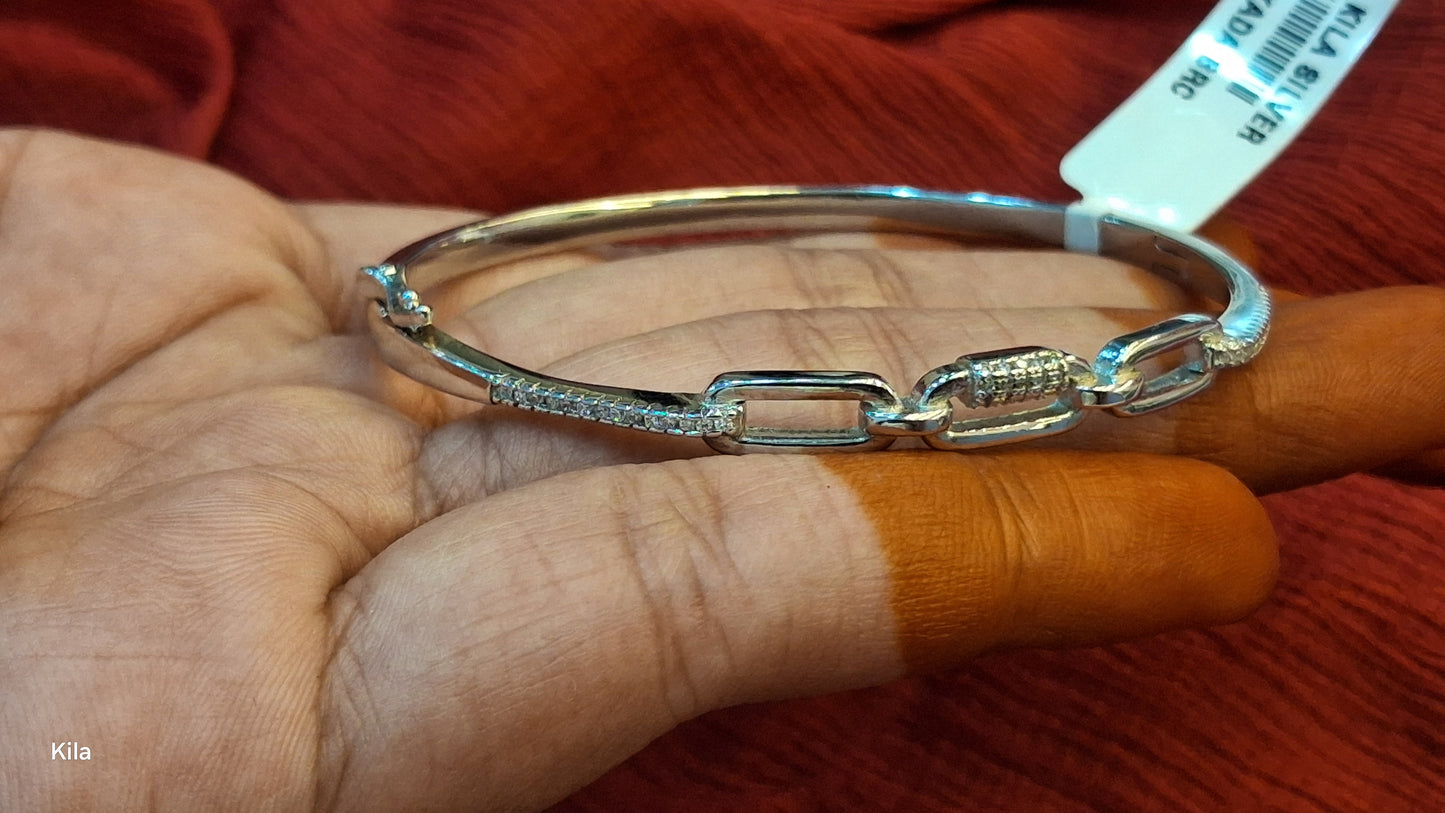 92.5 Silver Kada | Stylish Elegant Design | Traditional Jewellery