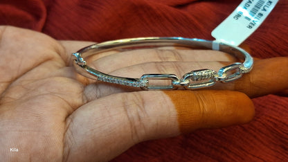 92.5 Silver Kada | Stylish Elegant Design | Traditional Jewellery