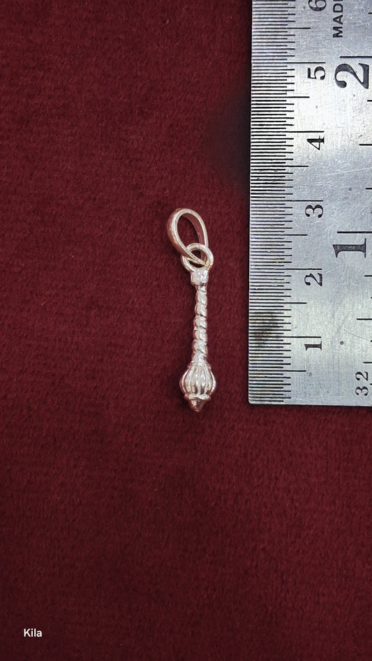 92.5 Silver Hanuman Gada Pendant | Strength & Protection Design | Jewellery