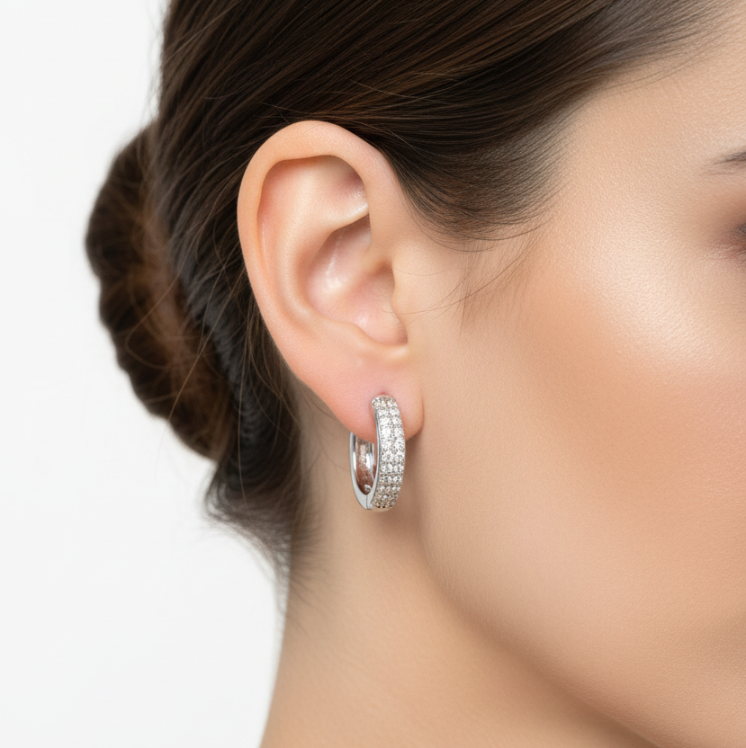 92.5 Silver Bali Earrings | Stylish Classic Hoop Design | Elegant Jewellery