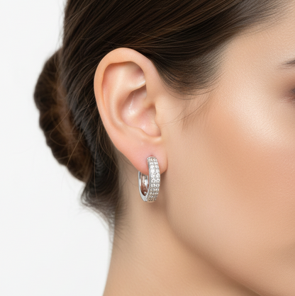 92.5 Silver Bali Earrings | Stylish Classic Hoop Design | Elegant Jewellery