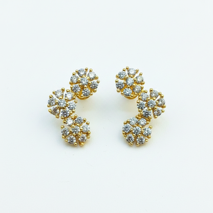92.5 Silver Gold Plated Second Studs | Stylish Classic Design | Elegant Jewellery