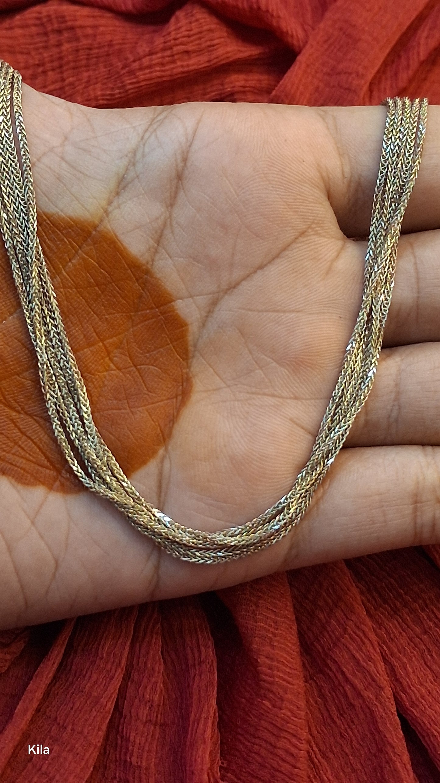 925 Silver Gold Plated Chain 18 Inches | Stylish Classic Design | Elegant Jewellery
