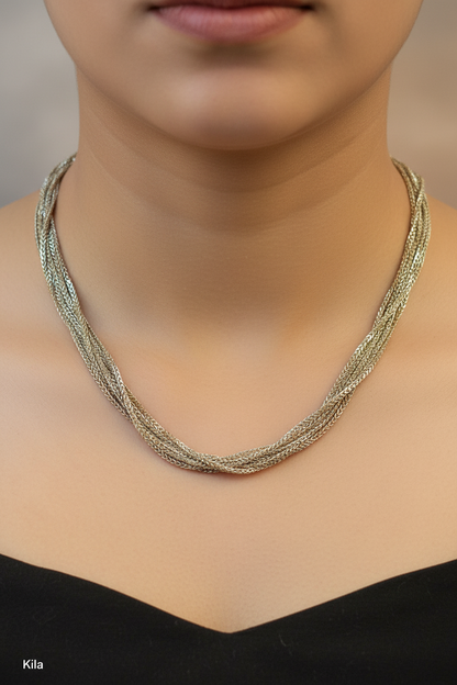 925 Silver Gold Plated Chain 18 Inches | Stylish Classic Design | Elegant Jewellery