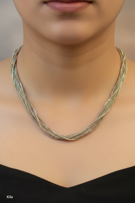 925 Silver Gold Plated Chain 18 Inches | Stylish Classic Design | Elegant Jewellery
