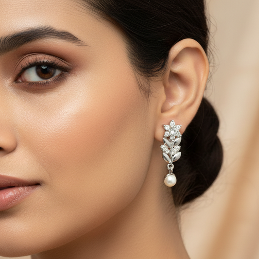 92.5 Silver Premium Earrings | Stylish Classic Design | Elegant Jewellery