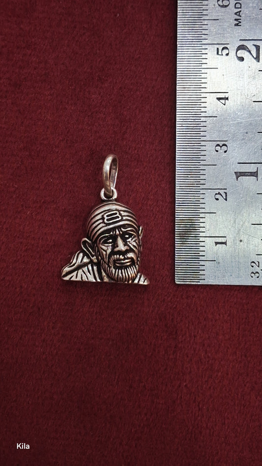92.5 Silver Sai Baba Pendant | Peaceful Spiritual Design | Stylish Jewellery