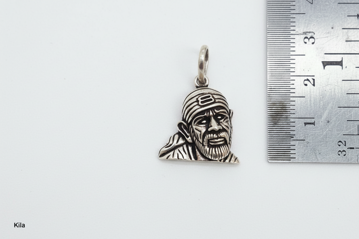 92.5 Silver Sai Baba Pendant | Peaceful Spiritual Design | Stylish Jewellery