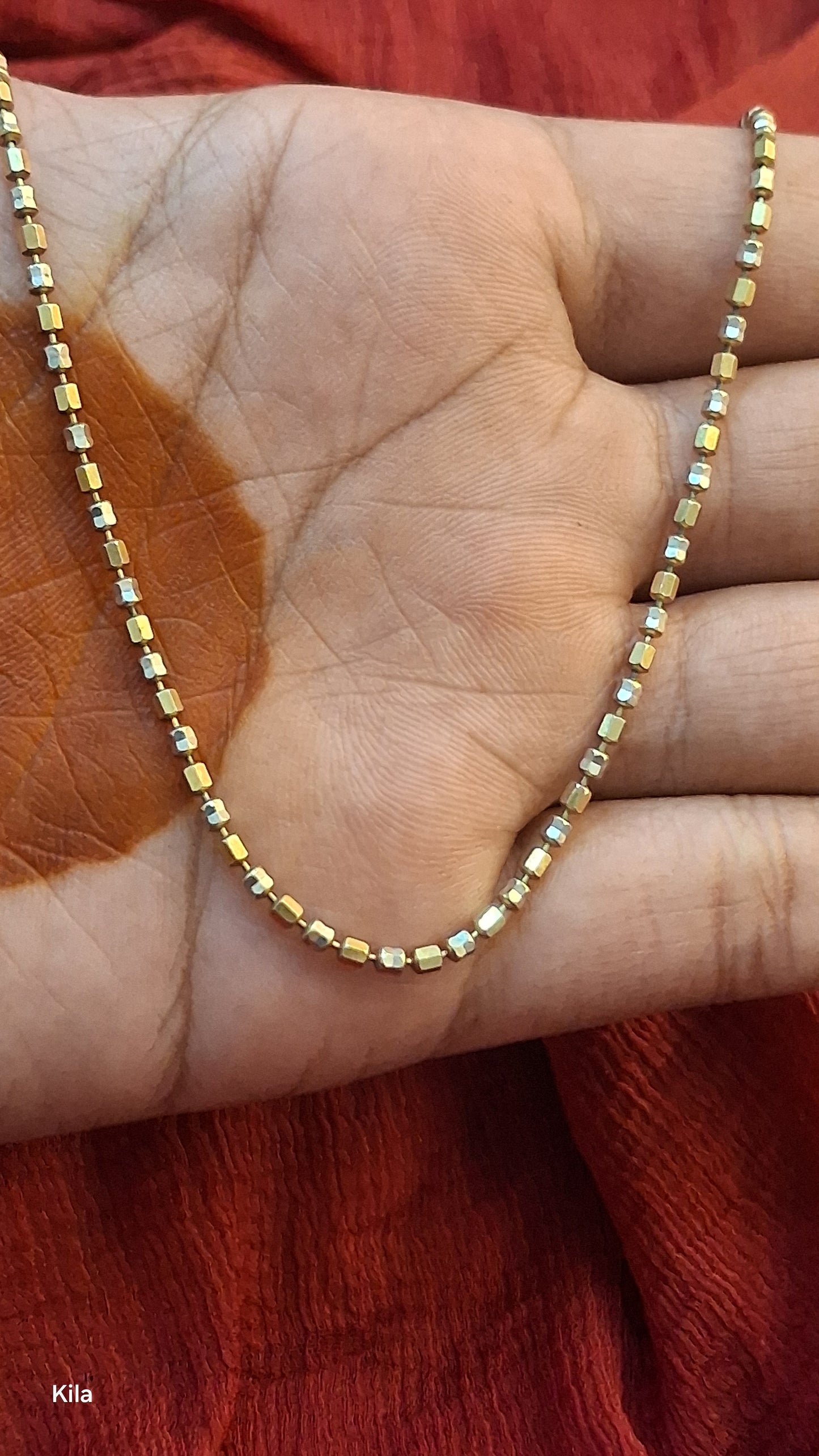 925 Silver Premium Dual Tone Chain 18 Inches | Stylish Elegant Design | Jewellery