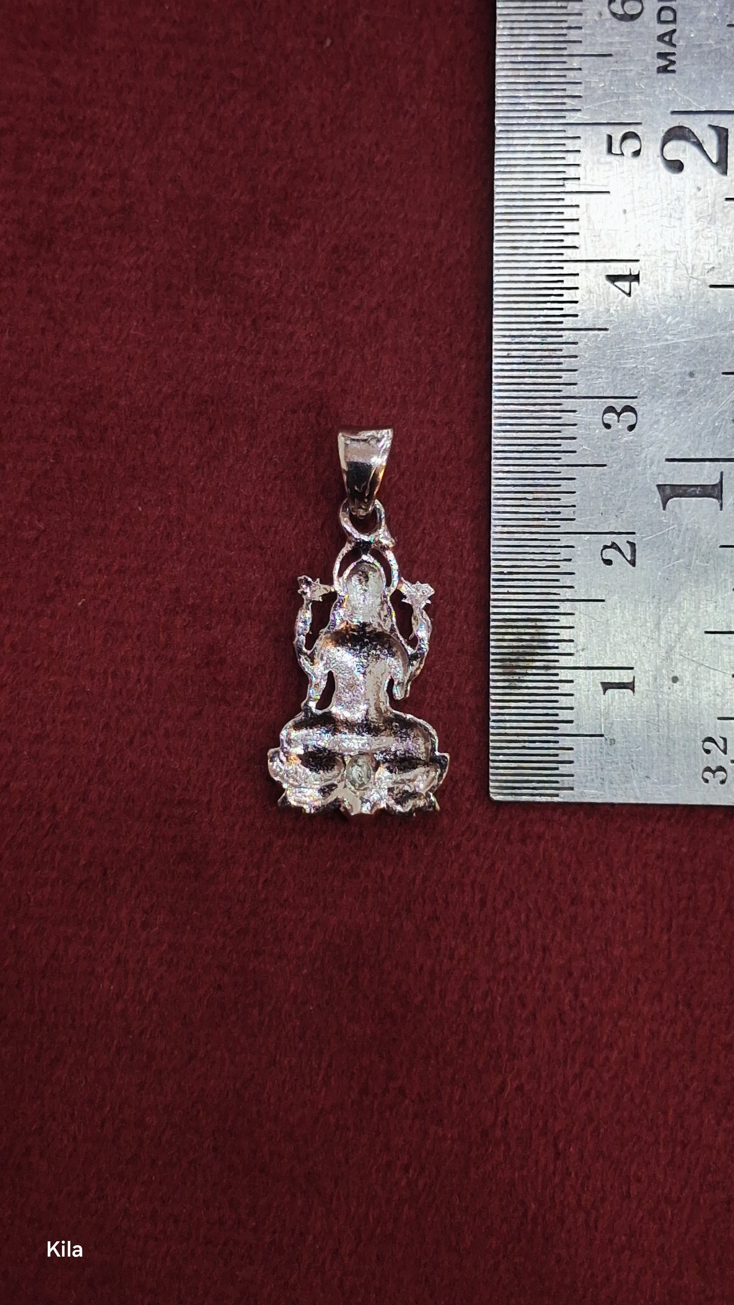 92.5 Silver Lakshmi Devi Pendant | Prosperity Divine Design | Jewellery