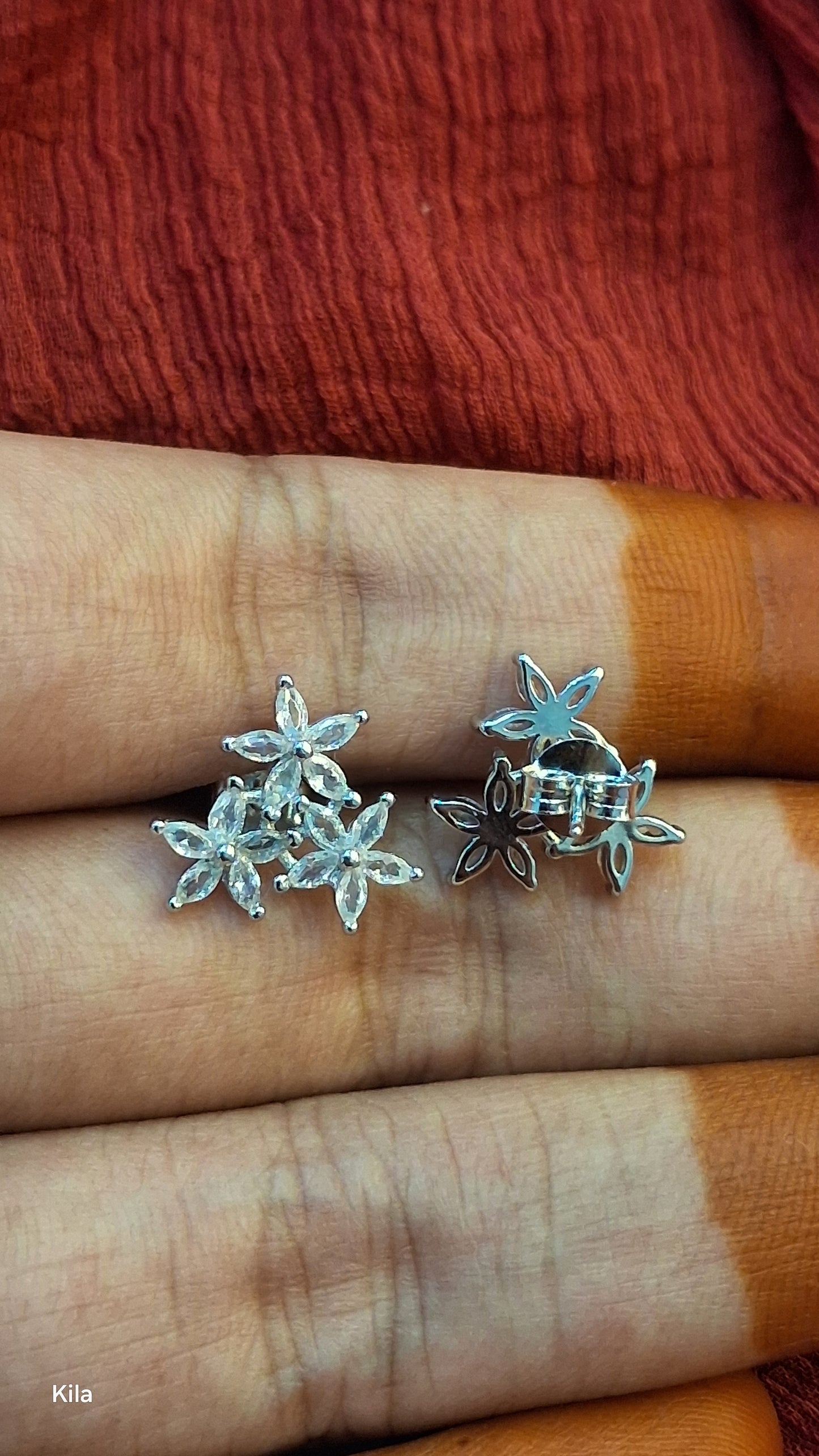 92.5 Silver Star Earrings | Stylish Trendy Design | Elegant Jewellery