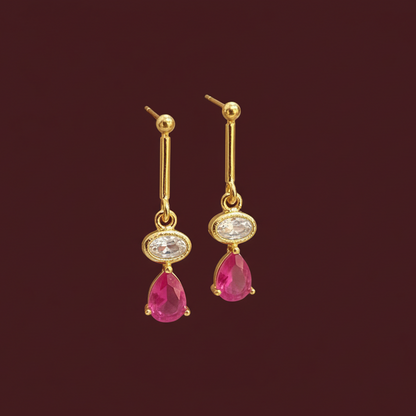 92.5 Silver Pink Stone Gold Plated Bugadi | Stylish Elegant Design | Jewellery