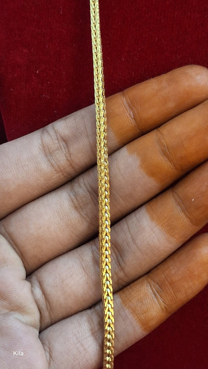92.5 Silver Gold Plated Thaali Chain 19 Inches | Stylish Traditional Design | Elegant Jewellery