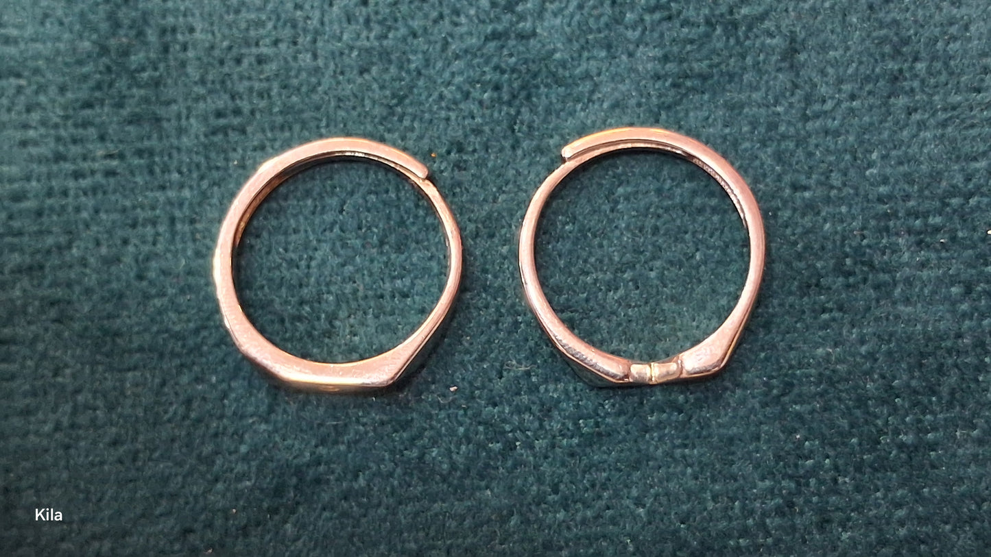 92.5 Silver Couple Rings | Stylish Matching Design | Elegant Romantic Jewellery