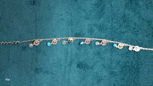 Silver stylish charm bracelet