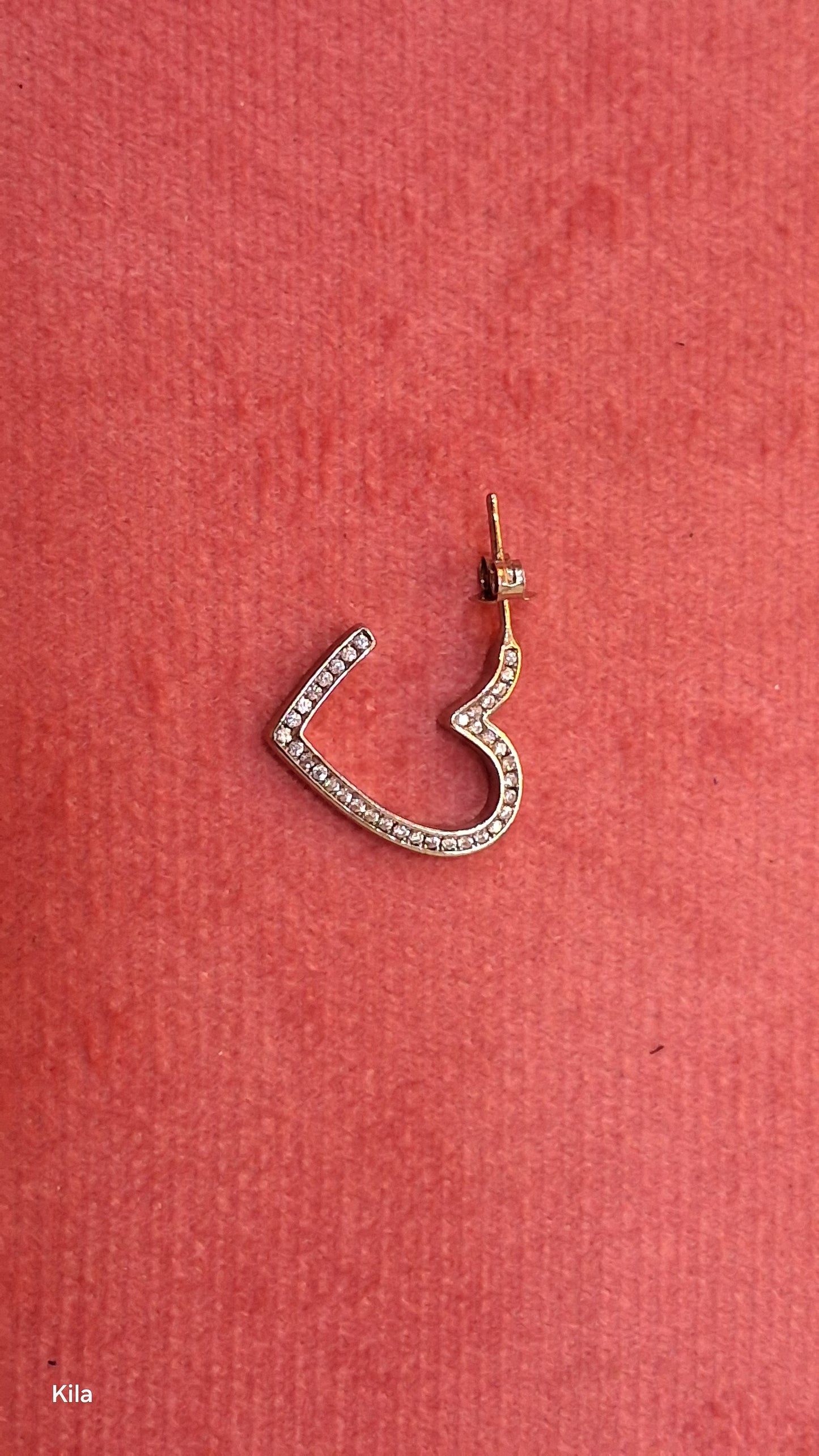 92.5 Silver Heart Shape Earrings | Romantic Elegant Design | Jewellery