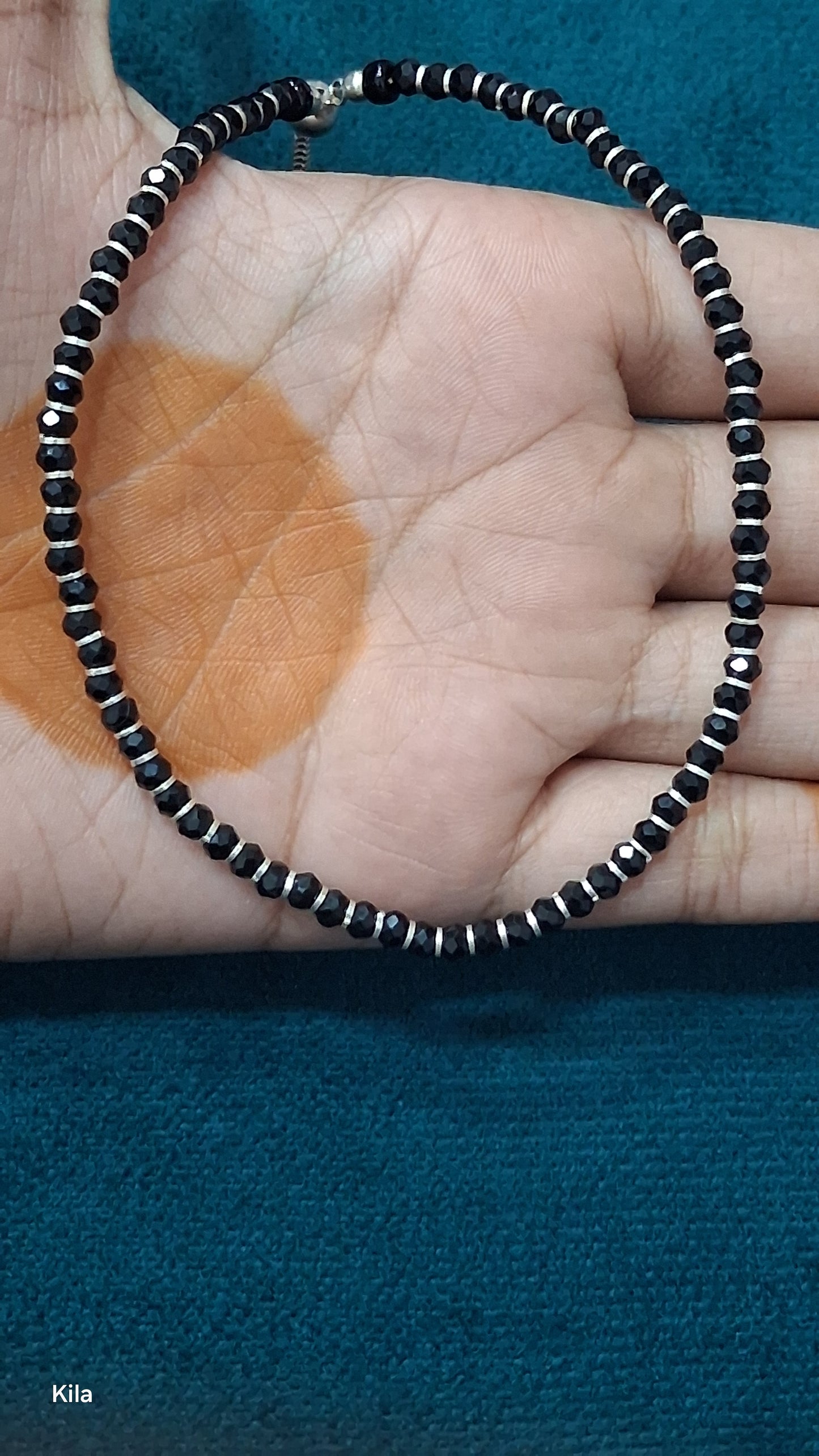 Black Bead Adjustable Anklet (Single Piece) | Stylish Traditional Design | Elegant Jewellery